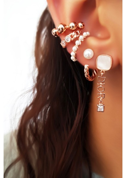 Tekli Ithal D Taşlı Gümüş Küpe fiyatları