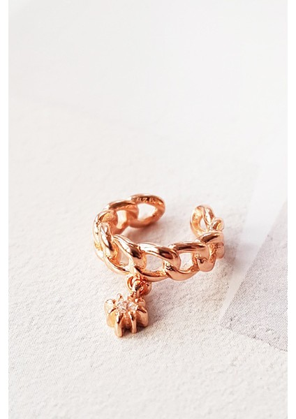 Ithal Zincir Yıldızlı Rose Kıkırdak Gümüş modelleri