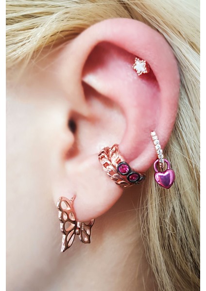 Tekli Ithal Kelebek Gümüş Küpe fırsatları