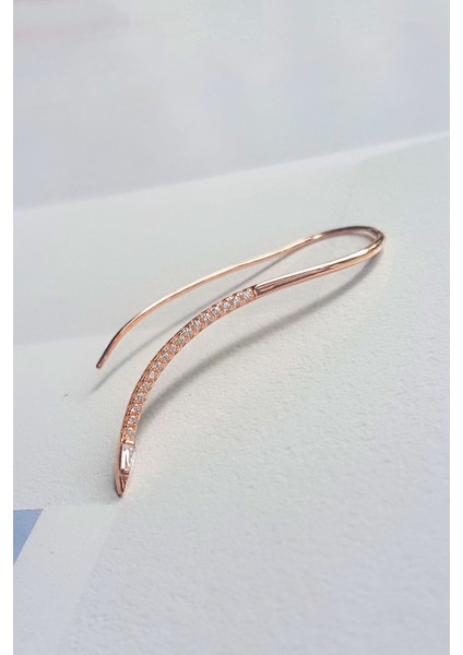 Tekli Sağ Taraflı Spiral Model Gümüş Küpe