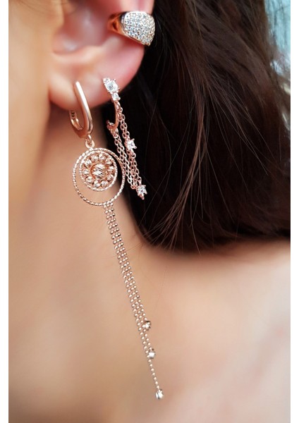 Ithal U Taşlı Rose Kaplama Gümüş Cuff fırsatları