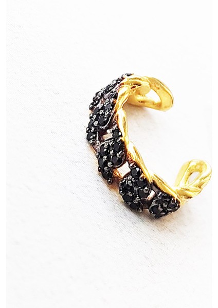 Zincir Taşlı Gümüş Kıkırdak