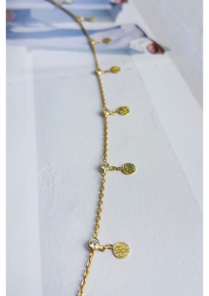 Taşlı Araları Pullu Gümüş Vücut Zinciri modelleri