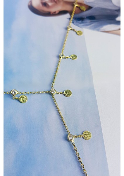 Taşlı Araları Pullu Gümüş Vücut Zinciri fırsatları