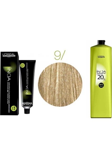 Loreal Professionnel L'oreal Professionnel Loreal Inoa No:9 Saç Boyası 60 Gr+Oksidan 20 Vol;%6 1000 ml