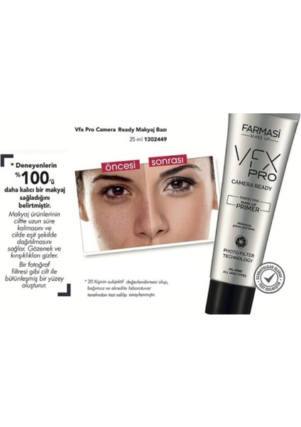 Double Lash Extend Çift Etkili Maskara - Vfx Pro Makyaj Bazı 25ML - Makyaj Sabitleyici 115M