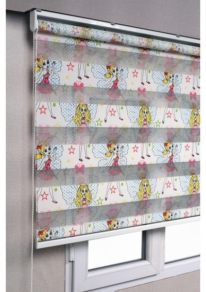 Brillant Prenses Desenli Zebra Stor Güneşlik Perdeler
