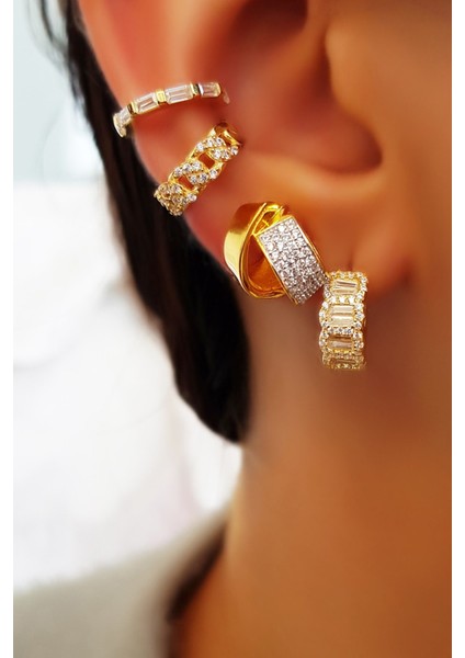 Ithal Baget Taşlı Gümüş Kıkırdak indirimleri