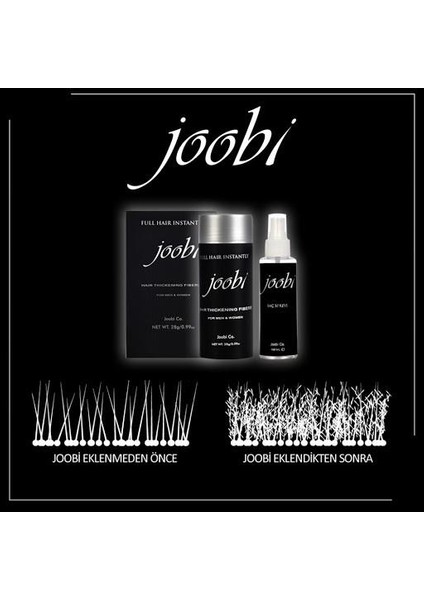 Joobı 3 Adet 28 gr Saç Tozu - Gürleştirici Saç Fiberi - Açık Kahve