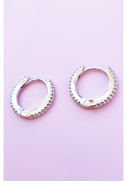 Çiftli, Ince Taşlı Gümüş Halka Küpe modelleri