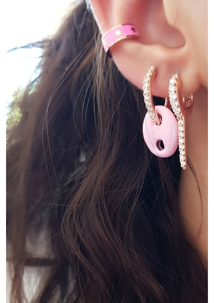 Tekli Taşlı Kurşun Gümüş Küpe fiyatları