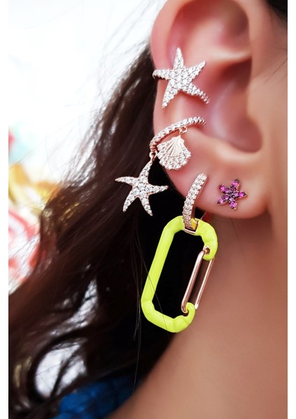 Tekli Dikdörtgen Mineli Su Yeşil Gümüş Küpe fiyatları