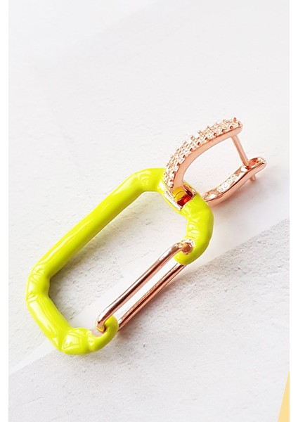 Tekli Dikdörtgen Mineli Su Yeşil Gümüş Küpe modelleri