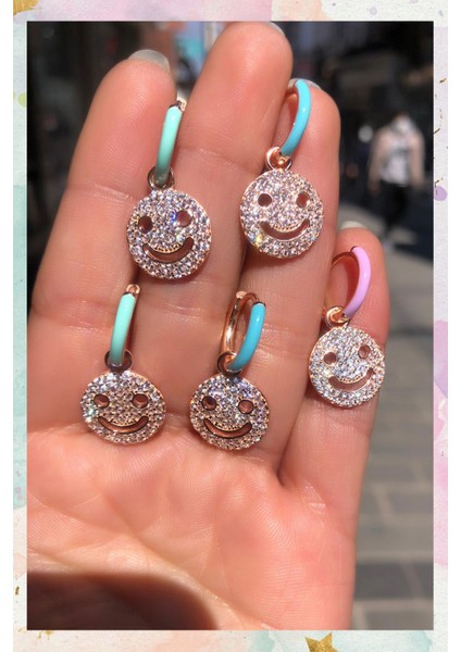 Tekli 1.2 cm Şeker Pembe Mineli Gümüş Küpe fırsatları