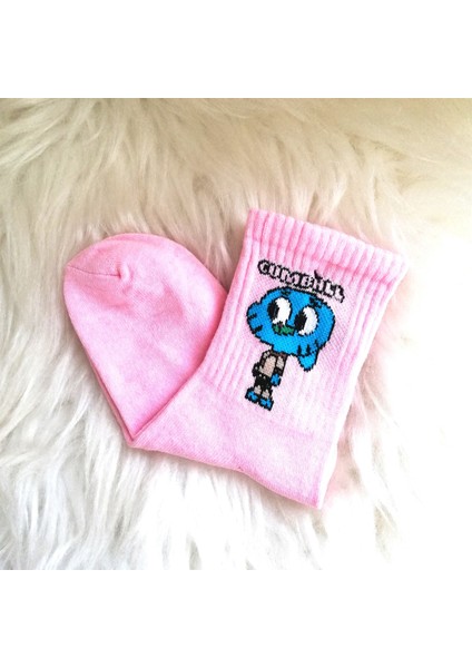 Pembe Gumball Kolej Çorap