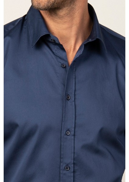 Modern Slim Fit Koton Saten Premium Seri Erkek Gömlek modelleri