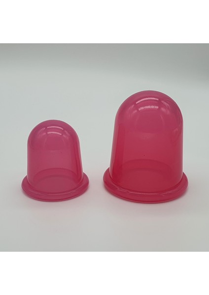 Silikon ve Boyun Masaj Kupa Seti 2'li Pembe Renk