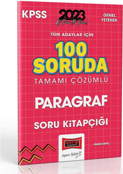 2023 Tamamı Çözümlü 100 Soruda Paragraf Soru Kitapçığı