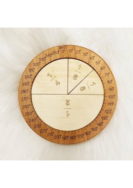 Doğal Ahşap Kesir Öğrenme Seti Matematik Oyunu