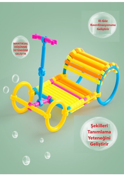 120 Parça Geometrik Çubuklar Bloklar Yapboz Puzzle Bultak Zeka Renk Algı Gelişim Eğitici Oyuncak indirimleri