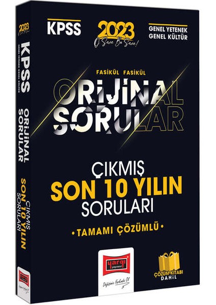 2023 KPSS Genel Kültür Genel Yetenek Orijinal Çözümlü Sınav Soruları Seti