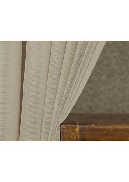 Etamin Tül Vizon Rengi 1-2,5 Orta Sık Pile 150X260 modelleri