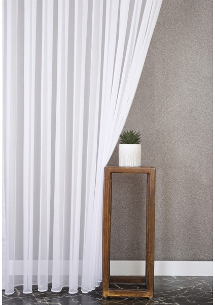 Etamin Tül Beyaz 1-2 Seyrek Pile 200X260