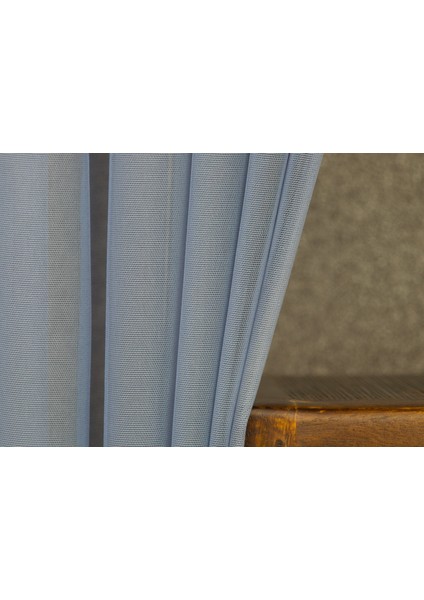 Etamin Tül Mavi 1-2,5 Orta Sık Pile 400X260
