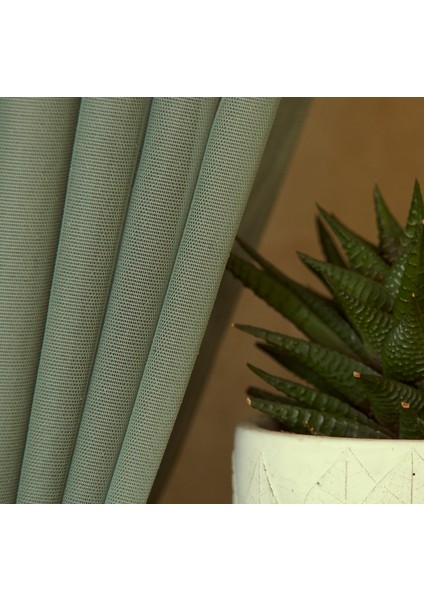 Etamin Tül Yeşil 1-3 Sık Pile 200X260