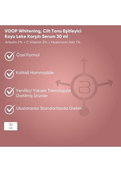 Whitening, Cilt Tonu Eşitleyici, Koyu Leke Karşıtı Serum 30 ml