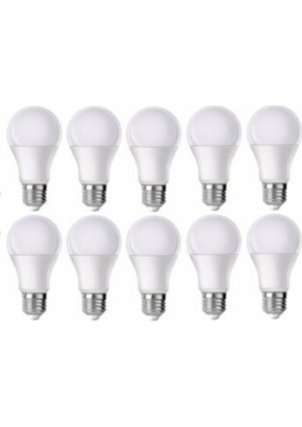 ZM Aydınlatma LED - 9W - Beyaz Işık - E27 - 10LU - Tasarruflu LED Ampul 9W Ampul