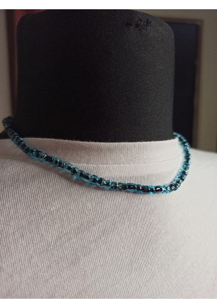 Handmade Mavi Cam Boncuk Kadın Kolye fiyatları