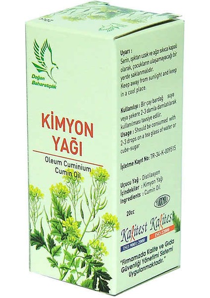 Doğan Baharatçılık Kimyon Yağı 20 cc