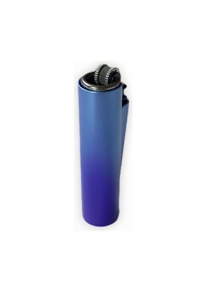 Kişiye Özel Micro Metal Kılıflı Taşlı Çakmak Mavi Tramlı