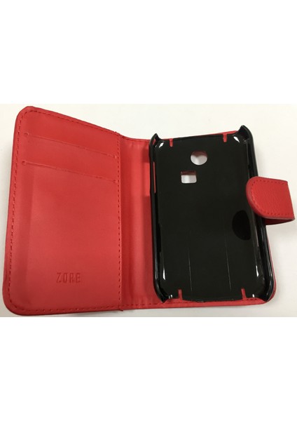 Samsung S3350 / S3353 Standlı Kartlıklı Cüzdan Kılıf