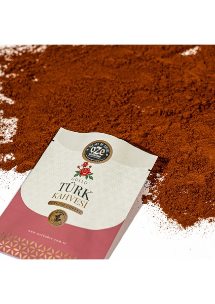 3'Lü Aromalı Türk Kahve Seti /Dağ Çilekli-Güllü-Fındıklı