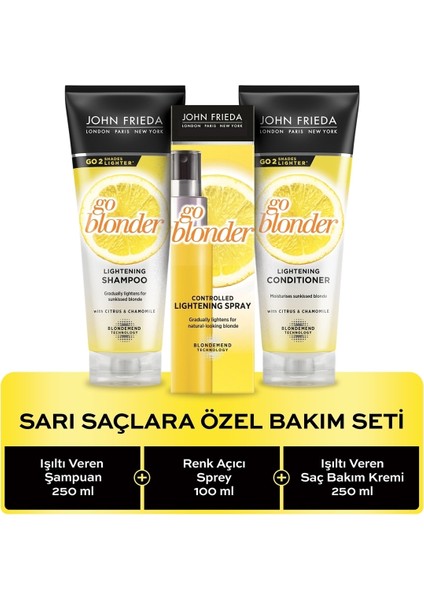 John Frieda Sarı Saçlara Özel Bakım Set