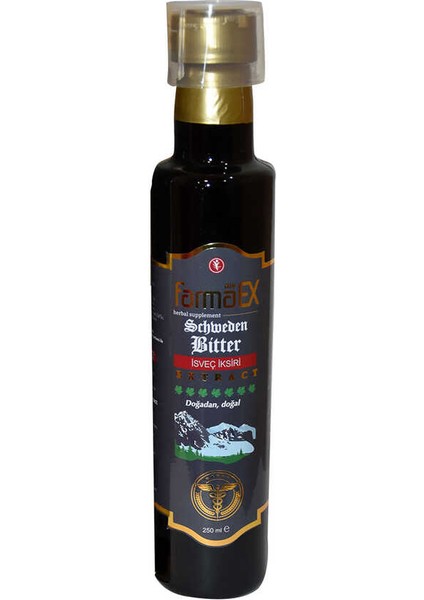 Isveç Iksiri Şurubu Bitkisel Ekstrakt Alkolsüz 250 ml