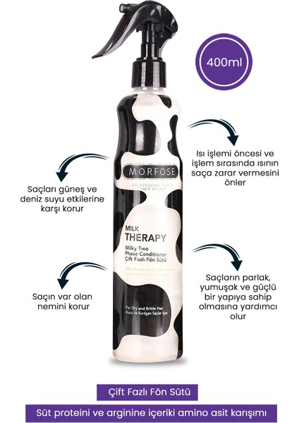 Çift Fazlı Fön Suyu Keratin 400 ml Milk Therapy Çift Fazlı Fön Sütü 400 ml fiyatları
