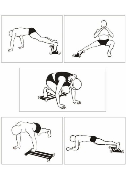Glute Ab Roller Çalışma Pedi ve Direnç Lastiği