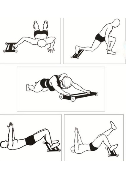 Glute Ab Roller Çalışma Pedi ve Direnç Lastiği