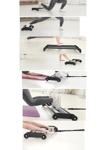 Glute Ab Roller Çalışma Pedi ve Direnç Lastiği