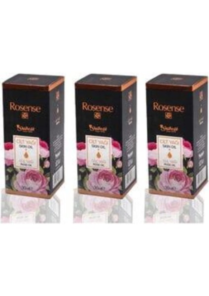 Nemlendirici Besleyici Gül ve Jojoba Yağlı Cilt Bakım Yağı 30ML 3 Adet