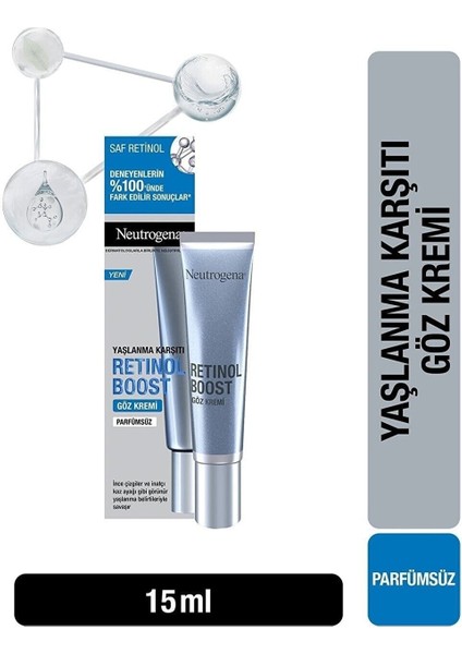 Retinol Boost Antiaging Çizgi Karşıtı - Nemlendirici Göz Kremi 15ML. Hızlı Emilen Formül