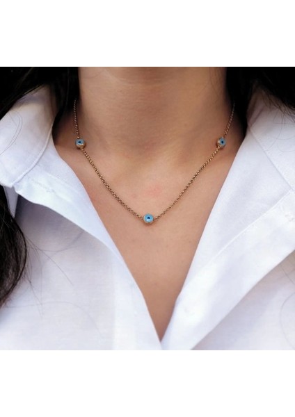 Çelik Kolye Nazar Boncuklu Model Kararmaz fiyatları