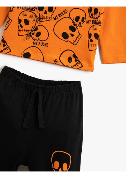 Pijama Takımı Uzun Kollu Tişört ve Beli Lastikli Pijama Altı 2 Parça modelleri