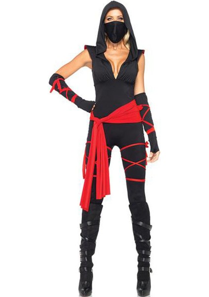 Kadın Siyah Ninja Kostüm (Yurt Dışından)