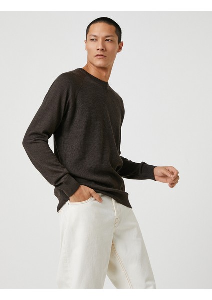 Basic Triko Kazak Bisiklet Yaka