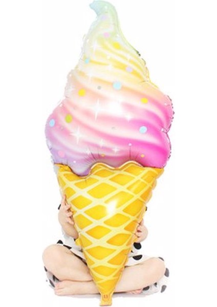 Gökkuşağı Rakam ve Dondurma Balon Set Balon Folyo Set Konsept Doğum Günü Set Yaş Balon Set modelleri