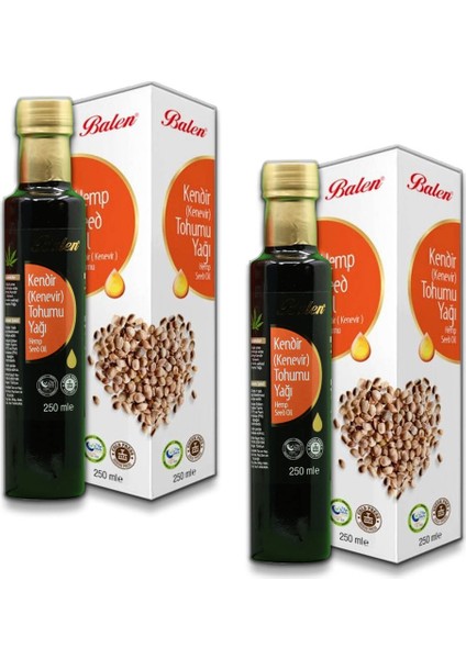 Kendir Tohumu Yağı Soğuk Pres 250 ml x 2 Adet